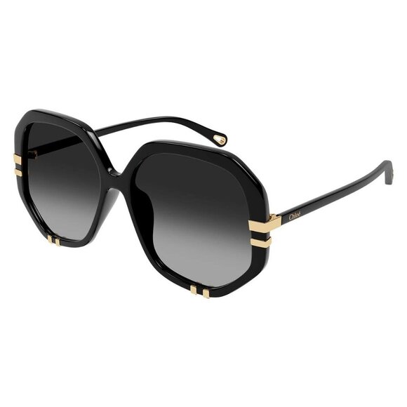 Chloe Accessories - New Authentic  CHLOE Black Square CH0105S 008 Sunglasses Women